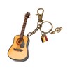 Mini Guitar Model Keychain Function Smoothing Wood Rich Details Miniature
