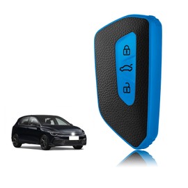 TOOMUME Key Case TPU Leather Texture Car Key Cover Fits VW Volkswagen Cupra Formentor Born Golf 8 Seat Leon MK4 Ibiza Ateca Skoda Kodiaq Fabia Enyaq Octavia