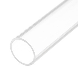 MECCANIXITY Acrylic Pipe Clear Rigid Round Tube 21mm(0.83") ID 25mm(1") OD 6" for Lamps and Lanterns, Water Cooling System