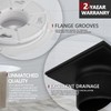 Uni-Green Matte Black 4 Inch Square Shower Drain with PVC