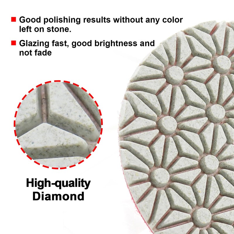 YDROWN 3 Step Diamond Polishing Pads 4 Inch Stone Abrasive