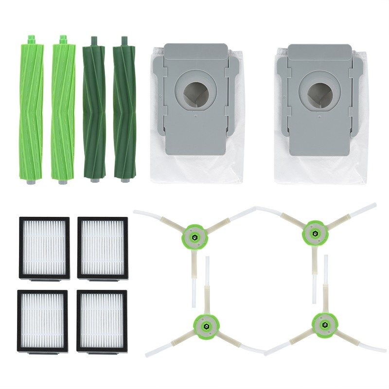 Main Brush Side Brush Filter Dust Bag Kit Replacement Fit