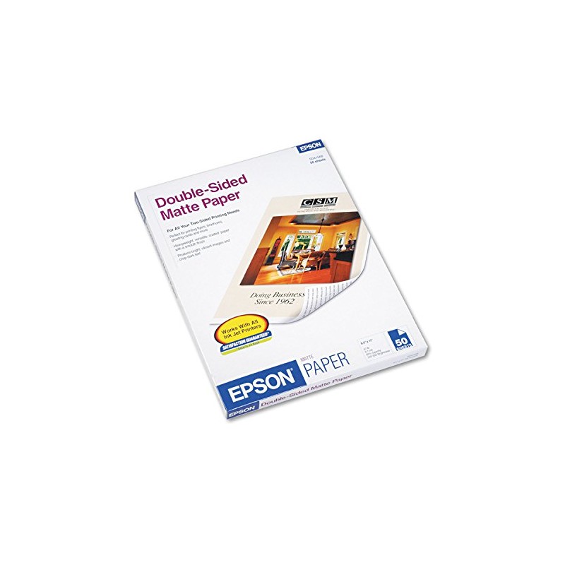 Epson Papel Doble Cara, 50 Hojas, Tamaño 21,6 x 27,9