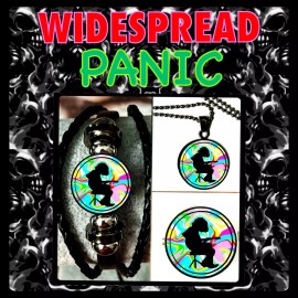WIDESPREAD PANIC ARTWORK SET BRACELET NECKLACEPIN