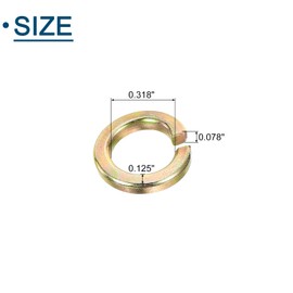 sourcing map 5/16" Split Lock Washer, 25Pcs Carbon Steel Spring Lock Washers Metal Split Ring Washer for Screw Bolts Machinery Zinc Plated