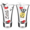 4Pcs Sorority Big Little Shot Glasses 2oz Glass Tequila Glasses