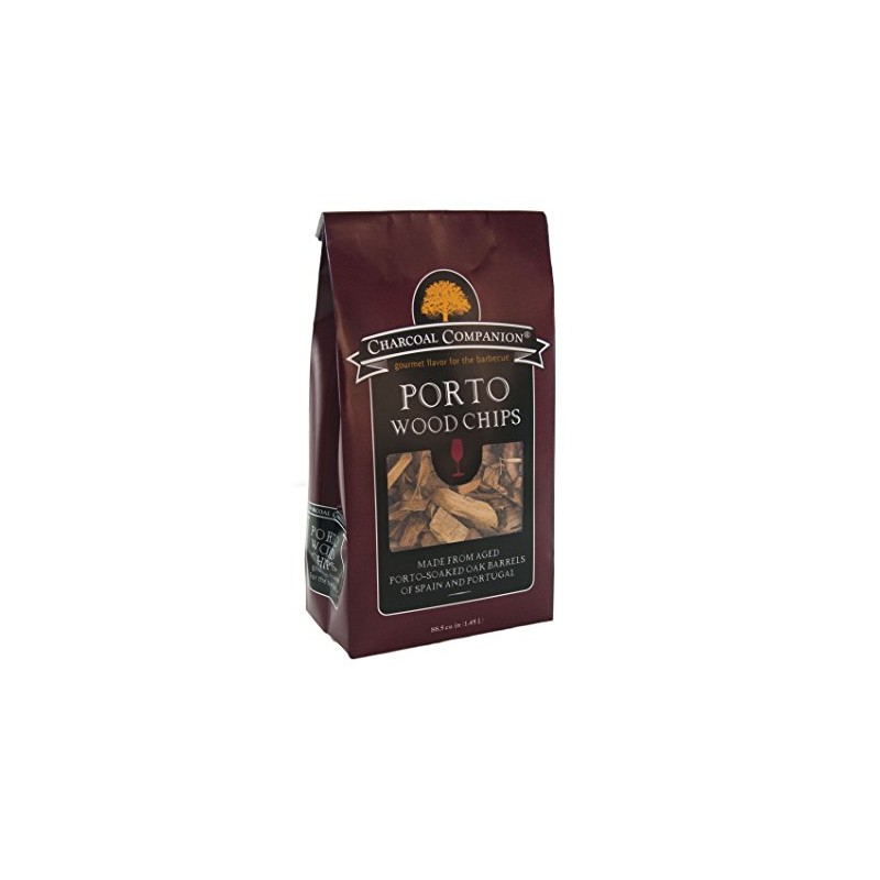 Charcoal Companion CC6061 Port Soaked Wood Chips, 88.5 Cubic Inch