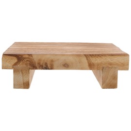 NUOBESTY Wooden Small Table Stool Wood Foot Rest Kids Stool Plant Display Rack Pedestal Wood Riser Stand for for Office Home Kitchen Decor