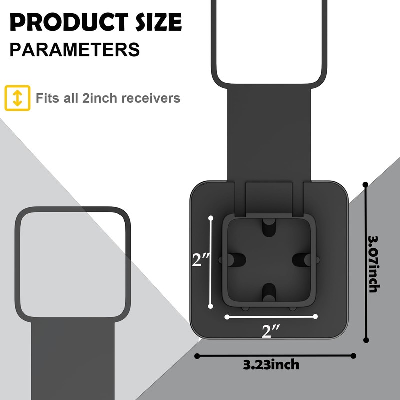 OGYE Metal Canada Flag Hitch Cover Plug (Fits 2" Receiver,