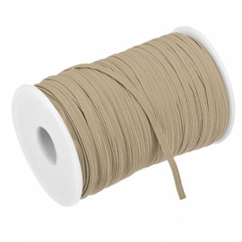 sourcing map Flat Elastic Cord for Sewing 1/8 inch 3mm 109 Yards Knit Heavy Stretch Strap Cord Spool for Crafts DIY Khaki