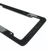 BLVD Black Car Carbon Fiber License Plate Frame Cover Front