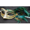 Masquerade Mask Teal Glitter Women Party Mask Masquerade Mask with