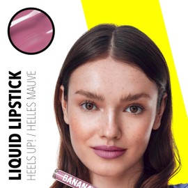 Banana Beauty Semi Matte Liquid Lipstick mit 10h Halt (Heels Up! / helles Mauve) – Lippenstift matt für volle Lippen – Schutz vor Austrocknen & intensives Volumen