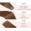 Human Hair Tape in Extensions for White Women 20pcs 22