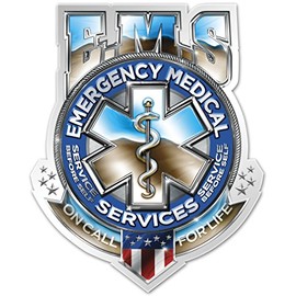 Collectible EMS/EMT Decals (4in), Share Your Appreciation and Support with Our Vinyl EMS Badge of Honor Tribute Stickers for Your Home, Car, Cases and More, Souvenir Gifts for EMS/EMT