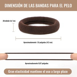 100 Pcs Ligas para Cabello Elásticas, Donas para el Cabello Mujer, Scrunchies para Cabello Sin Costura, Lazos de Pelo de Algodón para Coleta, Accesorios para el Cabello para Niña y Mujer（varios colores）