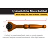 TITAN 11322 1/4 in. Aluminum Swivel Head Micro Ratchet, Orange