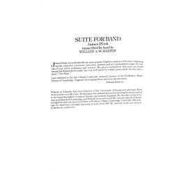 Suite for Band by James Hook , Transcribed William A. Schaefer, pub. Trigram