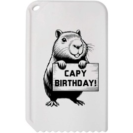 Azeeda 'Birthday Capybara' Plastic Ice Scraper (IC00042385)