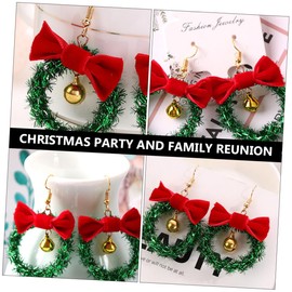LABRIMP Gold Christmas Earrings Garland Bell Earring Set for Women's Party Jewelry