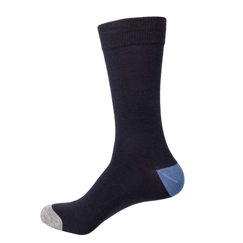 HHX YONLEE Gift Boxed Men's Dress Socks Blue Striped Design
