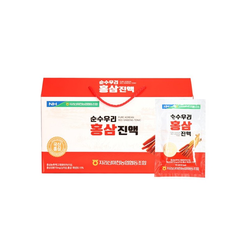 Nonghyup 6년근 고려홍삼진액 70ml 30포 1박스 6-Year-Old Korean Red Ginseng