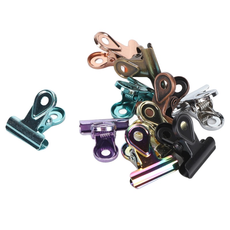 10pcs Colored Hinge Clips Dustproof Rustproof Electroplated Metal Hinge Clips