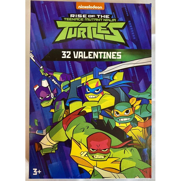 Teenage Mutant Ninja Turtles Nickelodeon Valentine's Day Cards for Kids, 32 Piece