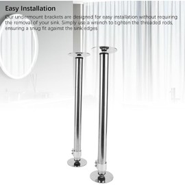 Soportes para Fregadero Bajo Montaje Kit de Soporte Ajustable de Acero Inoxidable para Reparaci?n de Cocina y Ba?o