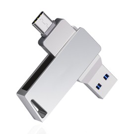 64 GB 2 in 1 USB Drive, High Speed Data Transfer, External Memory, Supports Both USB 3.0 & Type-C Type, 360 Degree Rotation, Alloy, Waterproof, Lightweight, Portable, Convenient to Carry, Eliminates