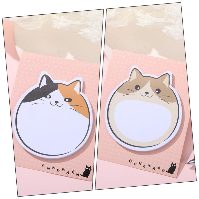 jojofuny Cute Cartoon Cat Memo Pads Portable Note Stickers for