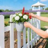 Vercome Hanging Flower Pots Holder-Deck Railing Plant Container Holder for