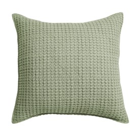Levtex Home - Mills Waffle - Decorative Pillow - Poly Filled - Desert Sage - Sham Size (20 x 20in.)