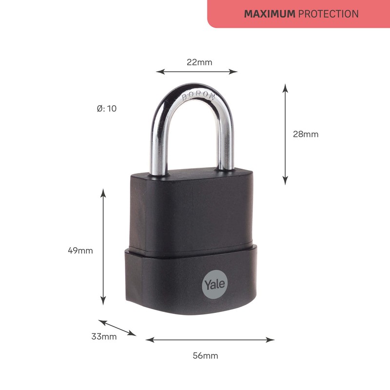 Yale - Y227B/55/126/1 Maximum Security 55mm Protector Weatherproof Padlock -