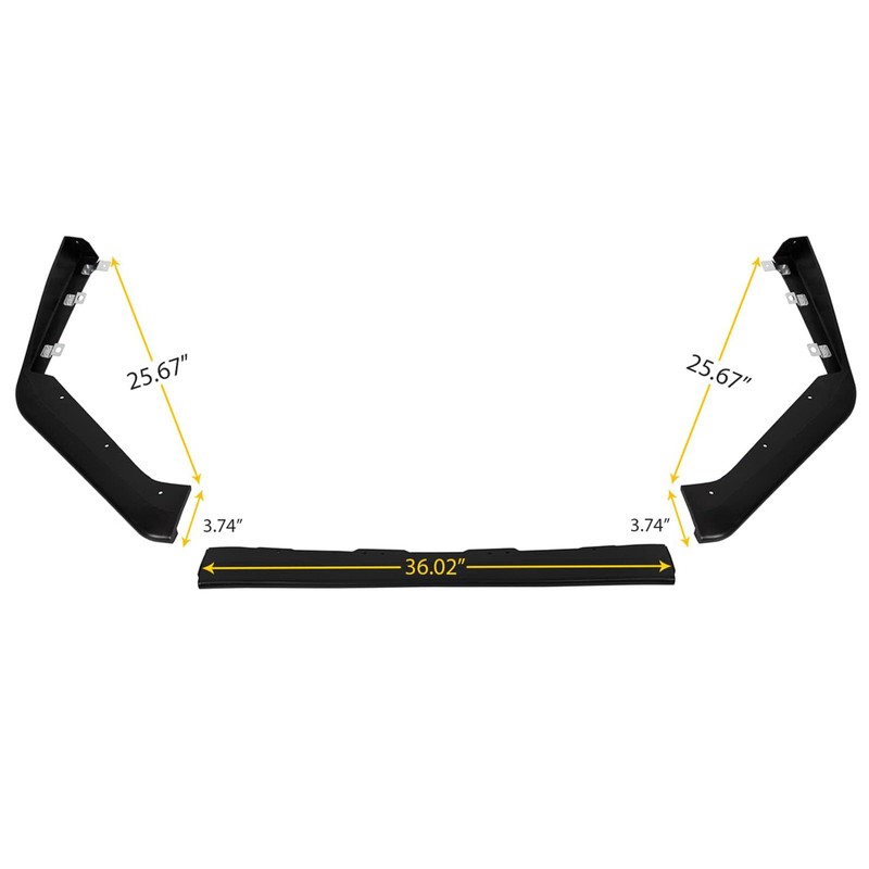 ECOTRIC Front & Rear Bumper Valance Lip Spoiler Compatible with