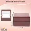 Novel Box Cherrywood Red Jewelry Box for Double Rings 3x2x1.87