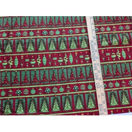 Wilmington Prints Holiday Christmas Tree Fabric by Wilmington 100% Cotton 36"x42" BTY Directional