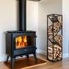 YOHSNOR Indoor Firewood Rack - Adjustable Storage Holder for Fireplace