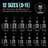 TOMICCA Short Coffin Nail Tips, Acrylic Half Cover Nail Tips