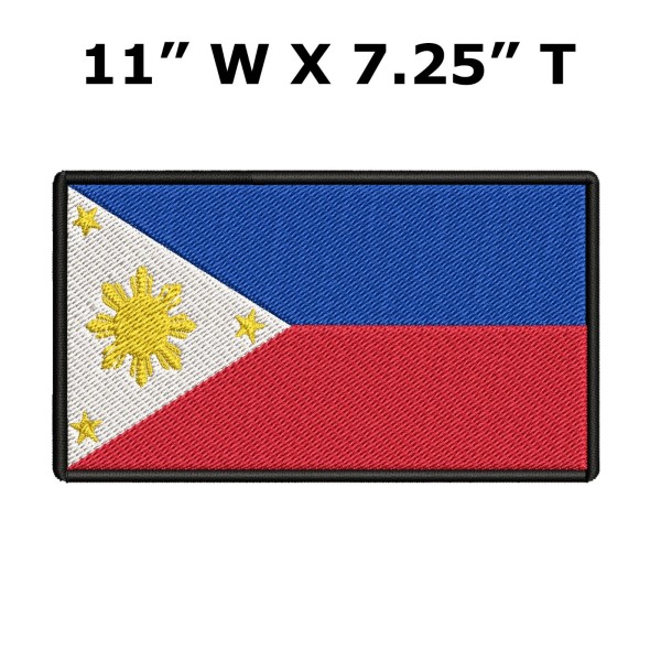 Athena Brands PHILIPPINES FLAG PATCH EMBROIDERED SEW/ IRON ON DIY