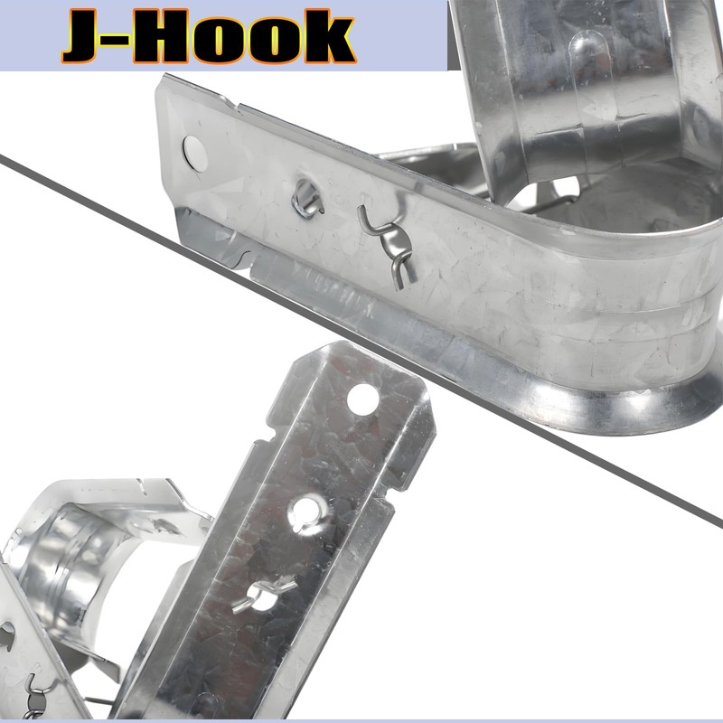 20Pc J Hook (2In Galv Steel) - Cable Hooks/Wire Hooks/J-Cable