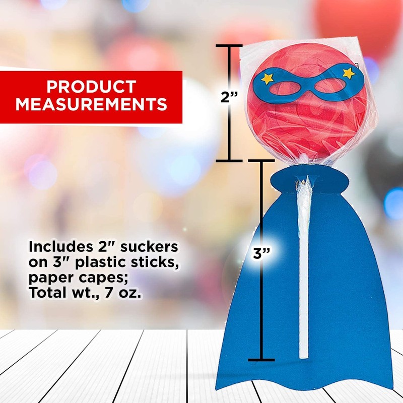 Fun Express Superhero Swirl Pop Suckers (12 individually wrapped lollipops)