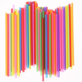 200-500 Pcs Colorful Disposable Drinking Plastic Straws.(7.87 inch Length, 0.236 inch Diameter,)-7Colors ﻿ (200)