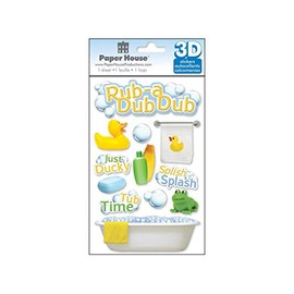 Paper House Productions 3D Stickers 4.5"x8.5", Rub-A-Dub-Dub