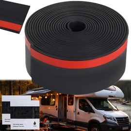 3 Inch RV Slide Seal, Weather Stripping Wiper Seals with Adhesive Tape 20 Ft Truck Black Rubber Stripping for Keeping Out Noise and Weather, Camper Seal