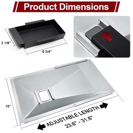 Hiorucet Grill Parts for Nexgrill 5 Burner 720-0888N 720-0888, Nexgrill 4 Burner 720-0830H 720-0783E, Adjustable Grease Tray with Catch Pan, Grill Grates Heat Plates Burner Tubes and Igniters