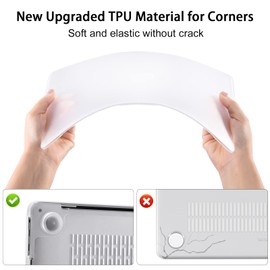 BlueSwan Compatible with MacBook Pro 14 inch Case 2024-2021 M3 A2918 A2992 A2779 A2442 M2 M1 Chip with Touch ID, Anti-Cracking and Anti-Fingerprint Hard Shell Case, Frosted Clear