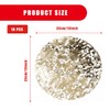 Bojueshaw 16PCS Disposable Gold Foil Placemats Round Metallic Mesh Table