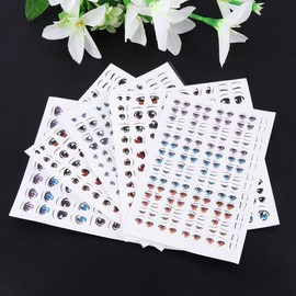 Stickers Accessories, Cute Cartoon Eyes Anime Figurine Eye Water Stickers for DIY Accessories Stickers 1 pc