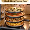 HERMARM 12 Inch Pizza Pan for Oven, 2 Pack Nonstick